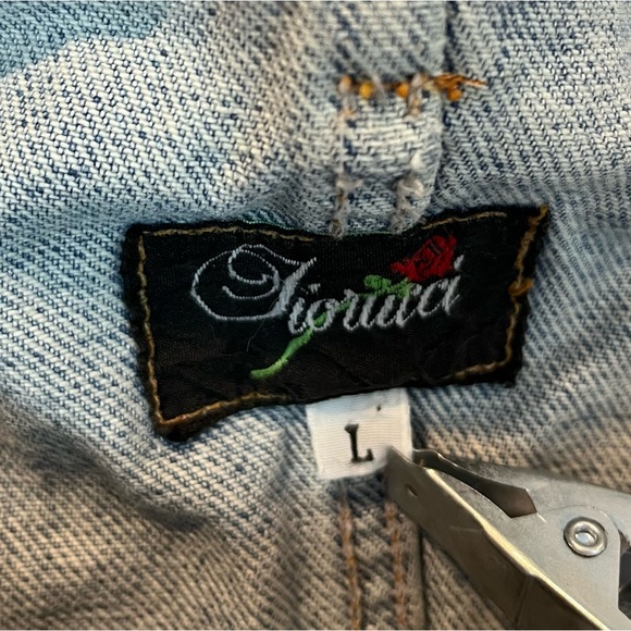 Vintage 90’s Women’s Large Fiorucci Denim Off the Shoulder Fitted Corset Top - Picture 13 of 13